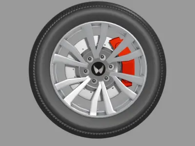 Scorpio N alloy wheel Low-poly 3D model