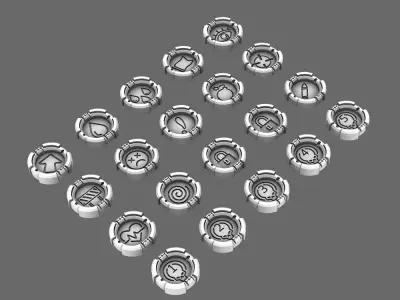 Deathbots OPR-GDF Tokens 3D print model