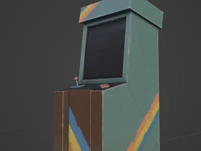Arcade Machine game machine Low-poly 3D model