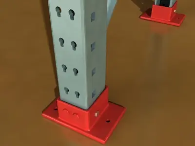 Industrial Shelving High Detail 3D model
