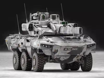 Reconainssance combat vehicle concept 3d model Low-poly 3D model