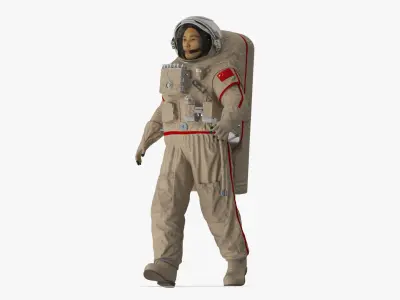 Chinese Astronaut Space Suit Haiying Rigged for Cinema 4D 3D model