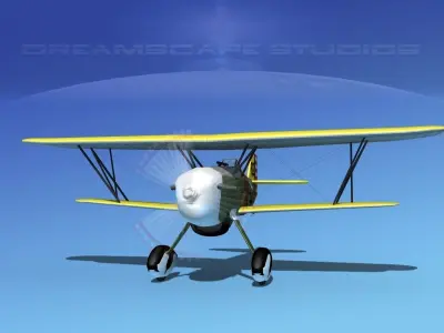 Curtiss P-6E Hawk V03 3D model
