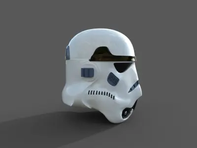 DIY star wars stormtrooper helmet Low-poly 3D model