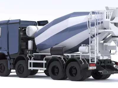 Mercedes Benz eArocs 400 Electric Truck Mixer 3D model