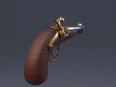 Pirate Pistol Low-poly 3D model purchase