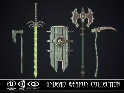 Undead Weapon Collection 3D Model Pack
