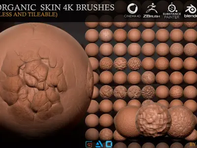 150-Organic-Brushes-Vol1 organic skin k brushes 3D model