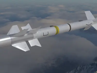 Matra R 550 Magic 1 Infrared Homing short range AA missile 3D model