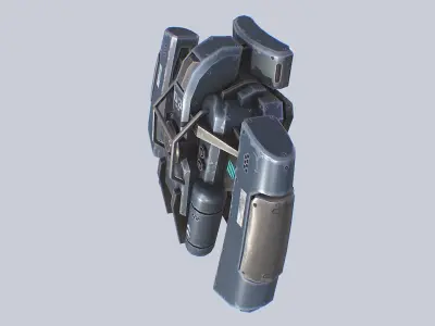 Scifi Jetpack Low-poly 3D model by Anima-Z - Low-poly