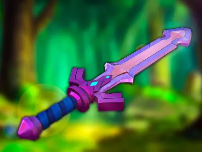 Stylized Ruppe Sword Low-poly 3D model
