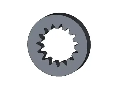 Internal Involute Gear Low-poly 3D model