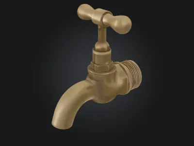 Bronze Faucet Classic Metallic Fixture  3D model