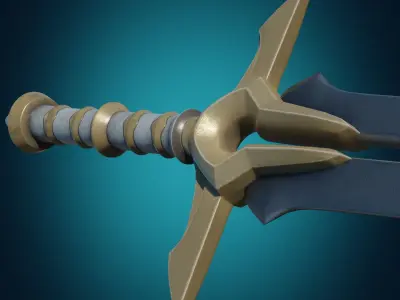 Sword PBR Low-poly game-ready Low-poly 3D model Low-poly 3D model
