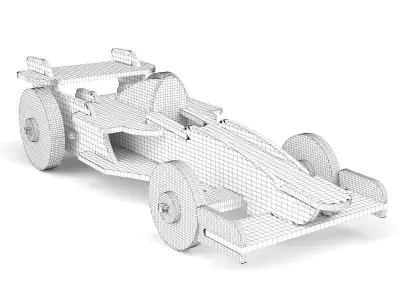 Wooden toy car 52 3D model