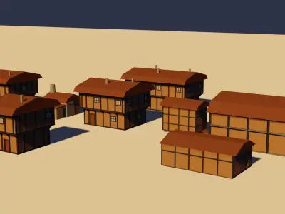 Medieval castle Free low-poly 3D model purchase