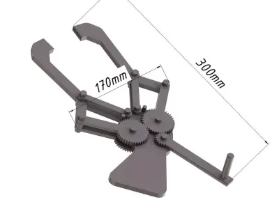 Mechanical gripper 3D print model