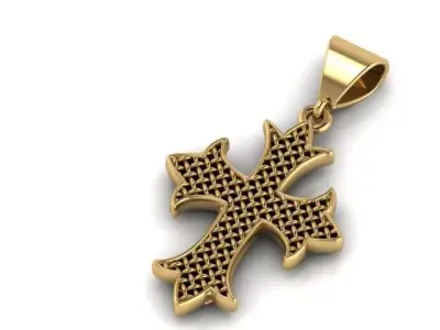 BEST ANTIQUE JESUS CROSS PENDANT 3D print model