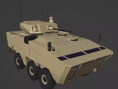 Rabdan 6x6 IFV Free low-poly 3D model
