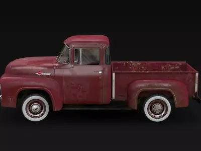 F-100 Rusted 3D model