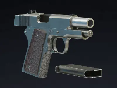 Detonics Combat Master Low Poly Low-poly 3D model