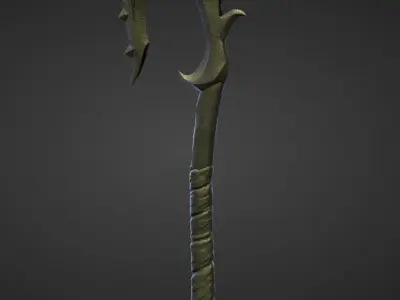 AXE4 high and low poly Low-poly 3D model