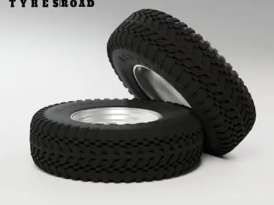 Destroyer Off Road Tyre 3D model