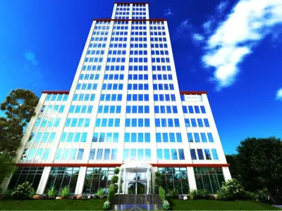 Skyscraper Building004 Low-poly 3D model