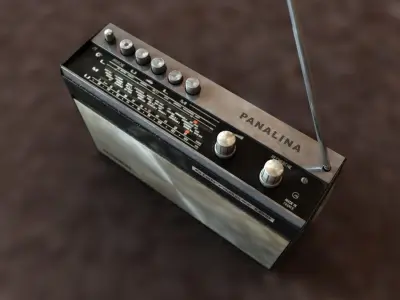 Vintage radio Panalina GR100 Free low-poly 3D model