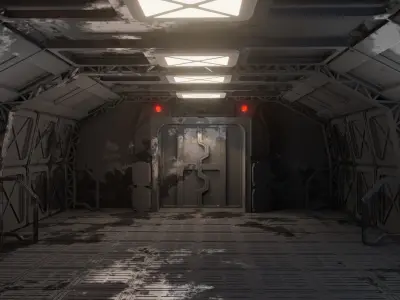 Computer hub and data center 3D model