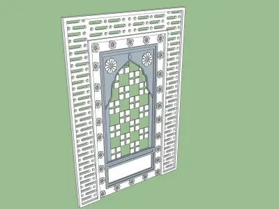 indian jodhpuri stone jharokha window  3D model