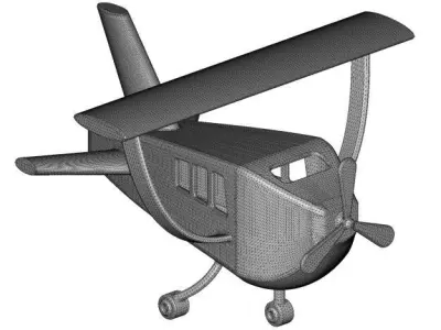 Stylish Aircraft Toy 3D print model