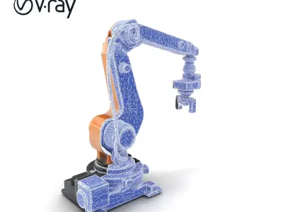 Precision Gantry Robot with Gripping End-Effector model pack Low-poly 3D model