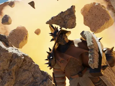 Reptilian Gladiator Free 3D model