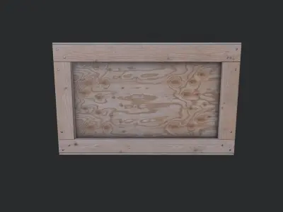 Wooden Box 04 Low-poly 3D model