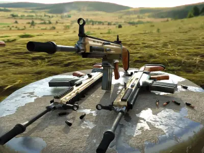 Realistic Assault Rifle Low-poly 3D model