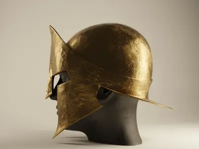Spartan Helmet Detailed 3D print model