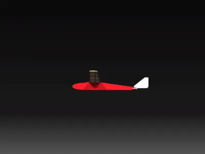 Glider model plane balsa wood Free 3D model