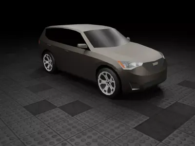 Low Poly Modern Generic Crossover SUV Low-poly 3D model