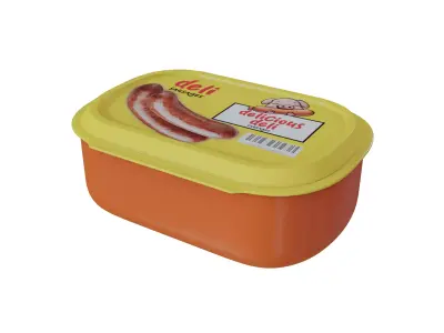 Deli Sausages Low-poly 3D model