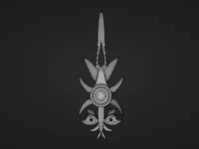 Toxic Sword Low-poly 3D model