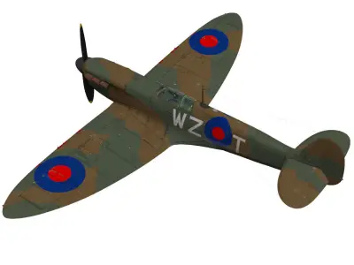 Supermarine Spitfire Mk-Ia early 3D model