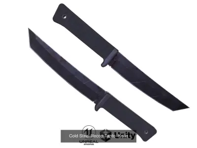 Collection Knife Tanto - 4 Knifes 3D Model Pack