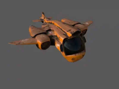 Old Working Spaceship 3D model