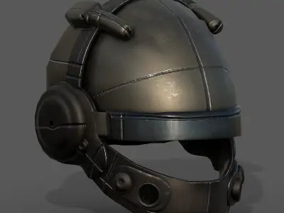 Helmet military combat soldier armor scifi  Low-poly 3D model