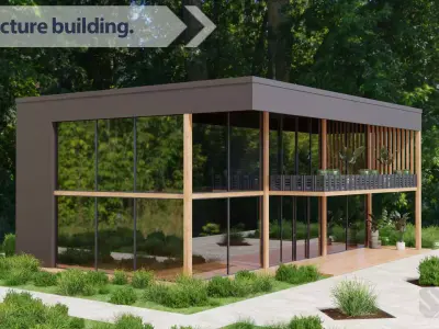 Architecture building 3D model order