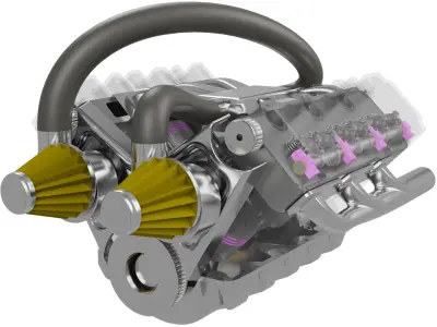 Car Engine 3D model purchase