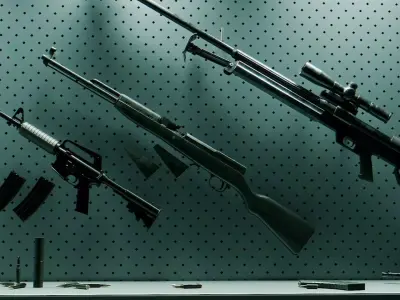 Ultimate Firearm Collection Low-poly 3D model