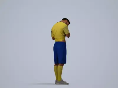 00467Xavier008 - Adult Caucasian man exercising in athletic 3D model