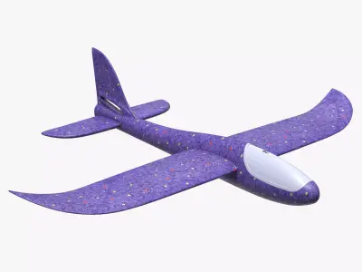 Foam Glider Airplane Toy 3D model